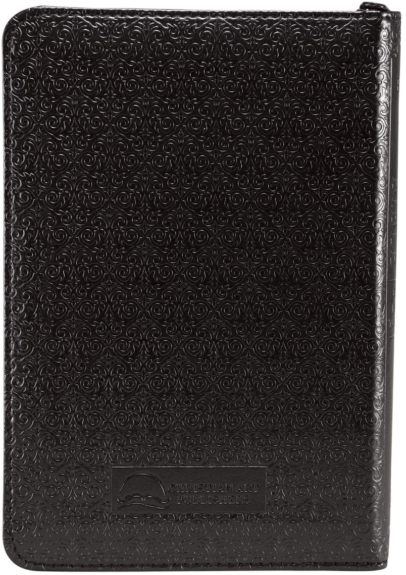 Personalized KJV Black Faux Leather Zippered Pocket Bible