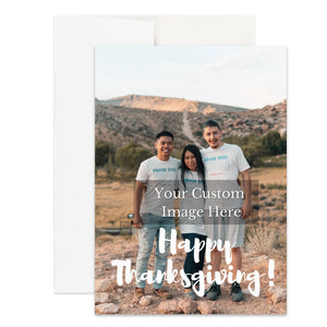 Personalized Christian Thanksgiving Card Custom Your Photo Image Upload Your Text Greeting Card