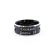 Load image into Gallery viewer, Strength Courage - Joshua 1:9 - Men&#39;s Black Cross Ring
