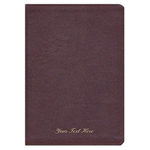 Personalized NKJV The Hebrew-Greek Key Word Study Bible Burgundy Genuine Leather