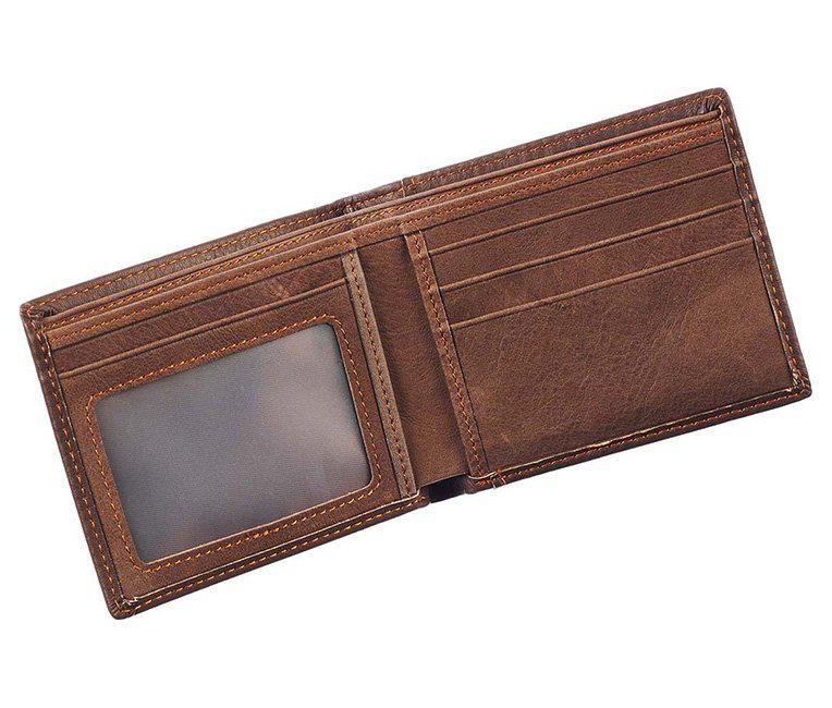 Blessed Man Brown Genuine Leather Wallet