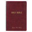 Load image into Gallery viewer, Personalized KJV Holy Bible Giant Print Full-Size Bible Burgundy Faux Leather Bible
