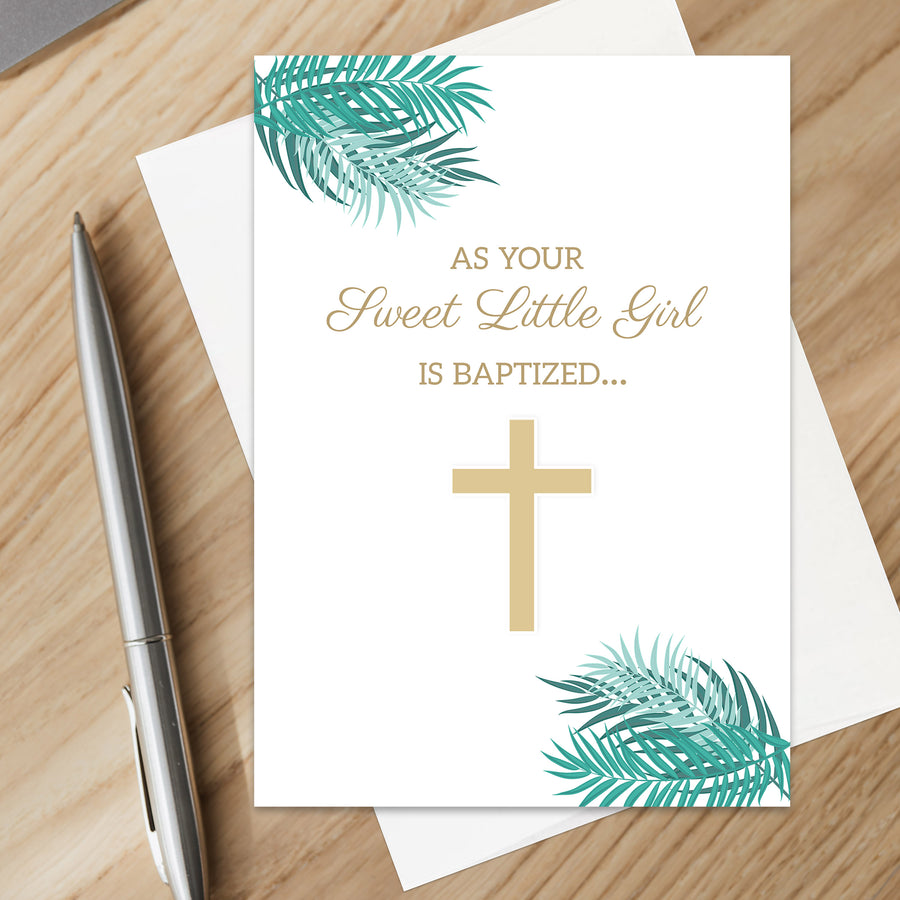 Baby Girl Baptism Card