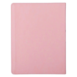 Personalized Devotional Find Rest Pink Faux Leather