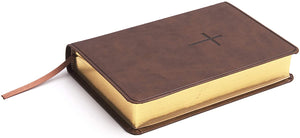 Personalized NKJV Compact Bible Brown Leathertouch