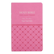 Load image into Gallery viewer, Personalized Bible Custom Text Your Name KJV Gift Edition Pink Faux Leather King James Version
