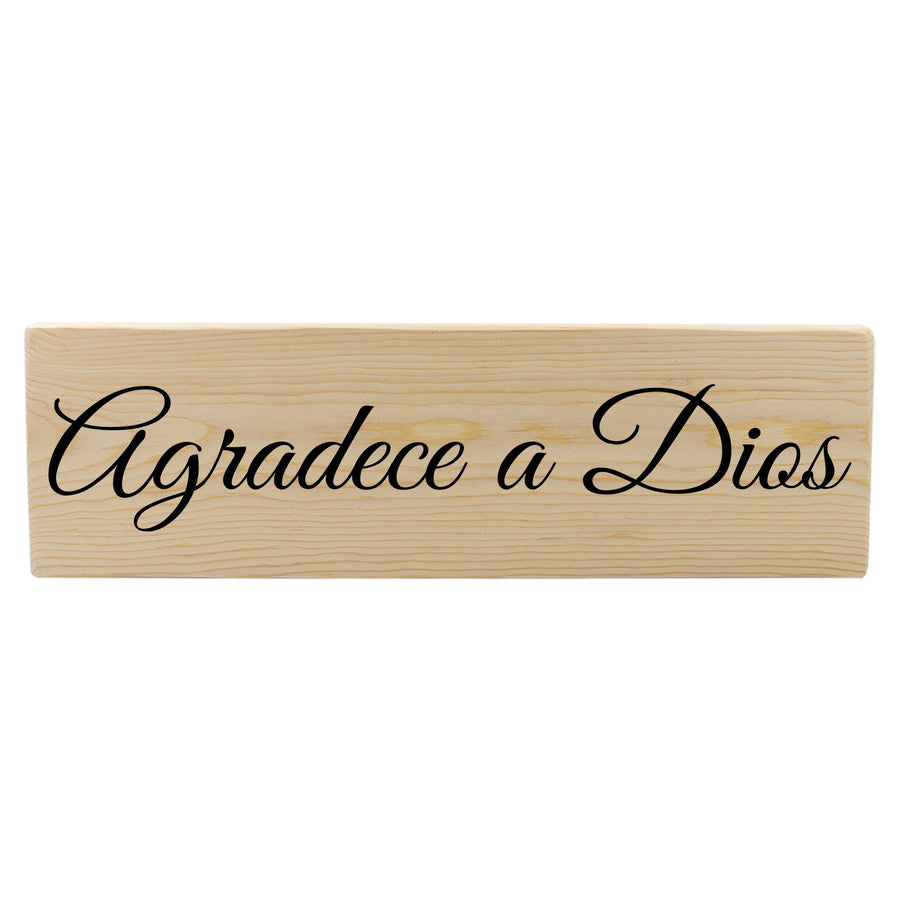 Agradece a Dios Spanish Wood Decor