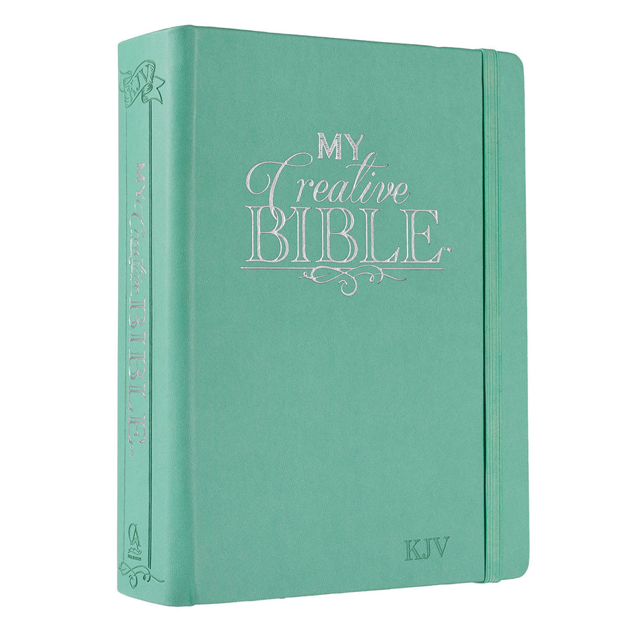 Personalized KJV My Creative Bible Journaling LuxLeather Hardcover Teal