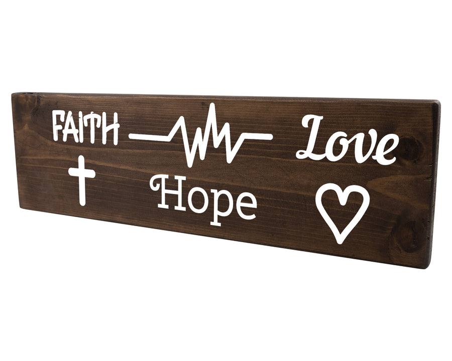 Faith Hope Love Wood Decor