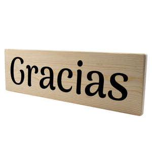 Gracias Spanish Wood Decor