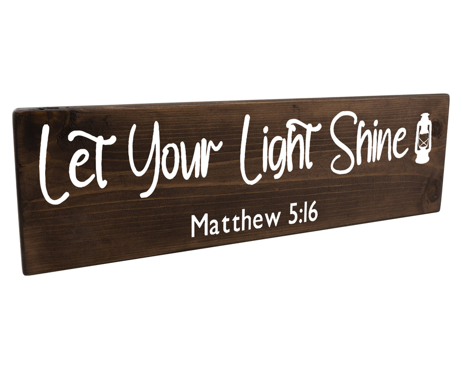 Matthew 5:16 Let Your Light Shine Wood Decor