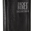 Load image into Gallery viewer, Personalized KJV Holy Bible Compact Zippered Black Faux Leather w/Ribbon Marker
