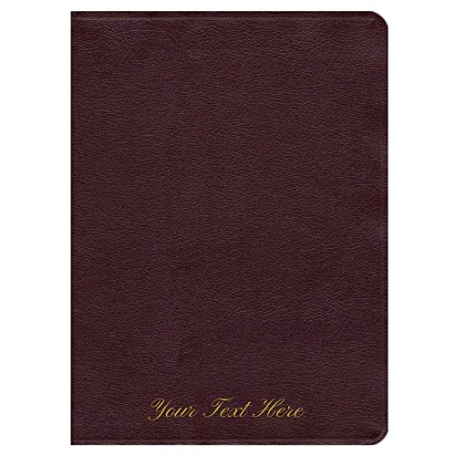 Personalized The Ryrie NAS Study Bible Bonded Leather Burgundy Red Letter Edition