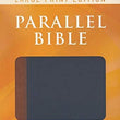 Load image into Gallery viewer, Personalized NKJV Amplified Parallel Large Print Bible Flexisoft Blue/Brown
