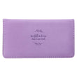 Load image into Gallery viewer, Be Still &amp; Know Psalm 46:10 Purple Faux Leather Checkbook Wallet
