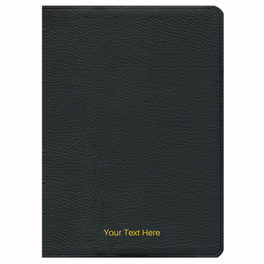 Personalized The Ryrie NAS Study Bible Black Genuine Leather Red Letter Indexed