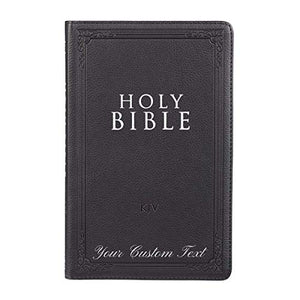 Personalized Custom Text Your Name KJV Gift and Award Bible Lux Leather Black King James Version Custom Made Gift for Celebrations Holidays