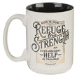 Load image into Gallery viewer, Refuge &amp; Strength Psalm 46:1 White Ceramic Coffee Mug
