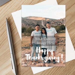 Personalized Christian Thanksgiving Card Custom Your Photo Image Upload Your Text Greeting Card