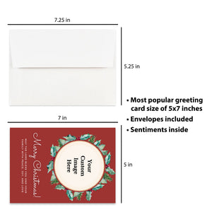 Personalized Christian Christmas Card Custom Your Photo Image Upload Your Text Greeting Card