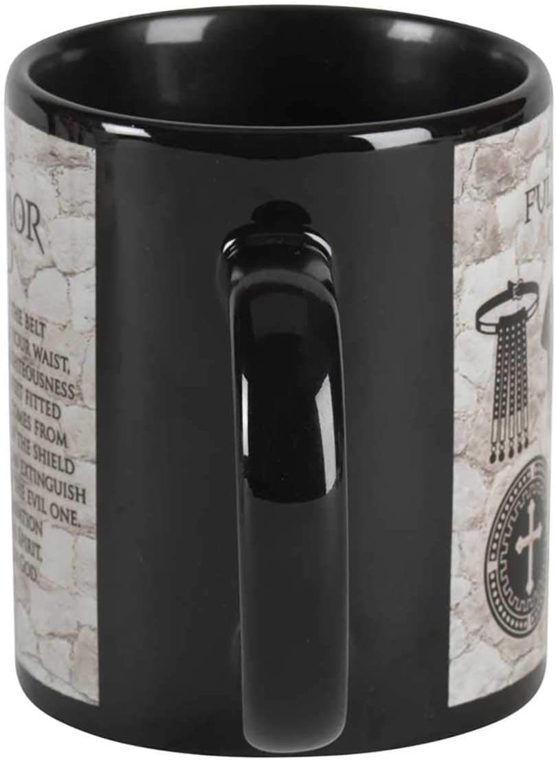 Armor Of God Black Ceramic Mug