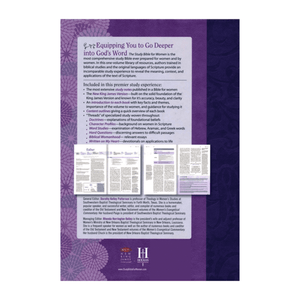 Personalized Custom Text Your Name NKJV The Study Bible for Women Purple/Gray Linen LeatherTouch