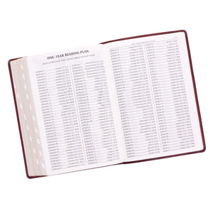 Personalized KJV Bible Super Giant Print King Indexed LuxLeather Burgundy