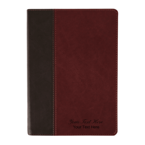 Personalized Custom Text Your Name NLT Life Application Study Bible Third Edition Red Letter LeatherLike Brown/Mahogany