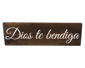 Dios Te Bendiga Spanish Wood Decor