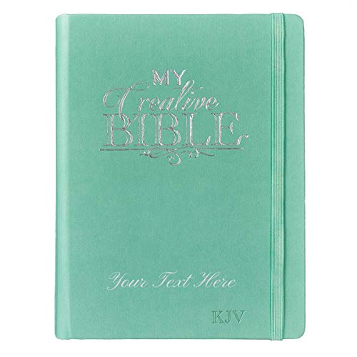 Personalized KJV My Creative Bible Journaling LuxLeather Hardcover Teal