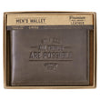 Load image into Gallery viewer, With God All Things Are Possible Matthew 19:26 Brown Genuine Leather Wallet
