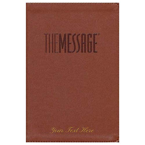 Personalized The Message Compact Bible Tan Leather-Look