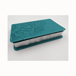 Personalized Custom Text Your Name Biblia Compacta Letra Gde. RVR 1960 Piel Imit. Aqua (RVR 1960 LGE.Print Compact Bible Leathertouch Teal)