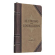 Load image into Gallery viewer, Personalized Strong and Courageous Antiqued Zippered Classic LuxLeather Journal
