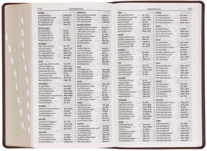 Personalized KJV Medium Brown Giant Print Bible with Thumb Index