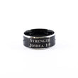 Load image into Gallery viewer, Strength Courage - Joshua 1:9 - Men&#39;s Black Cross Ring
