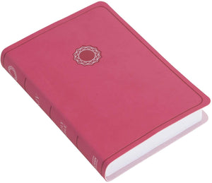 Personalized NKJV Deluxe Gift Bible Pink/Light Pink LeatherTouch Comfort Print