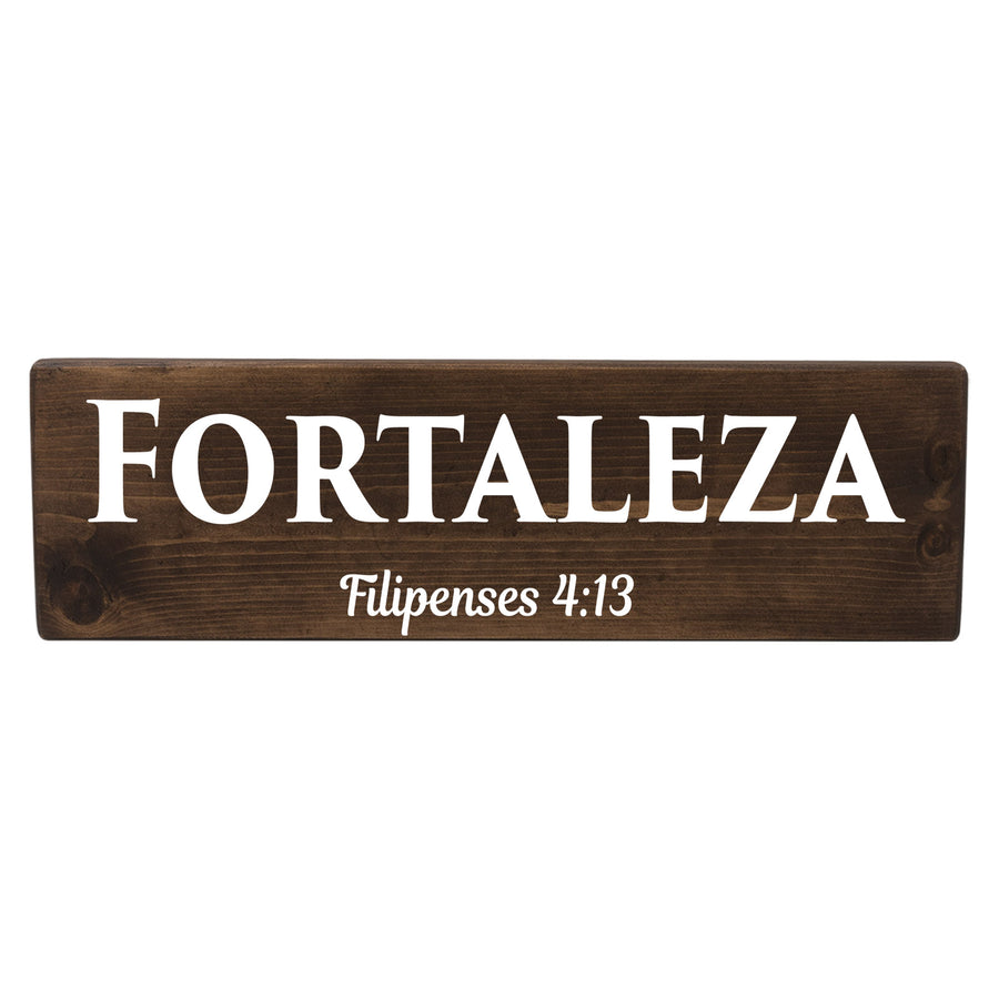 Fortaleza Filipenses 4:13 Spanish Wood Decor