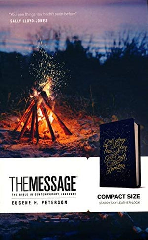 Personalized The Message Compact Bible Starry Sky Leather-Look