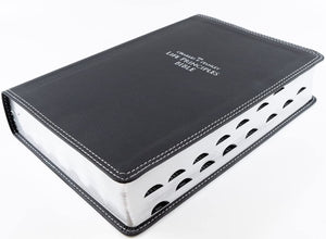 Personalized NIV The Charles F. Stanley Life Principles Bible Leathersoft Black Thumb Indexed