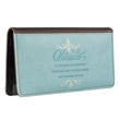 Load image into Gallery viewer, Blessed Luke 1:45 Blue Faux Leather Checkbook Cover
