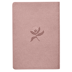 Personalized Journal Custom Text Your Name Sufficient Grace Pearlescent Dusty Rose