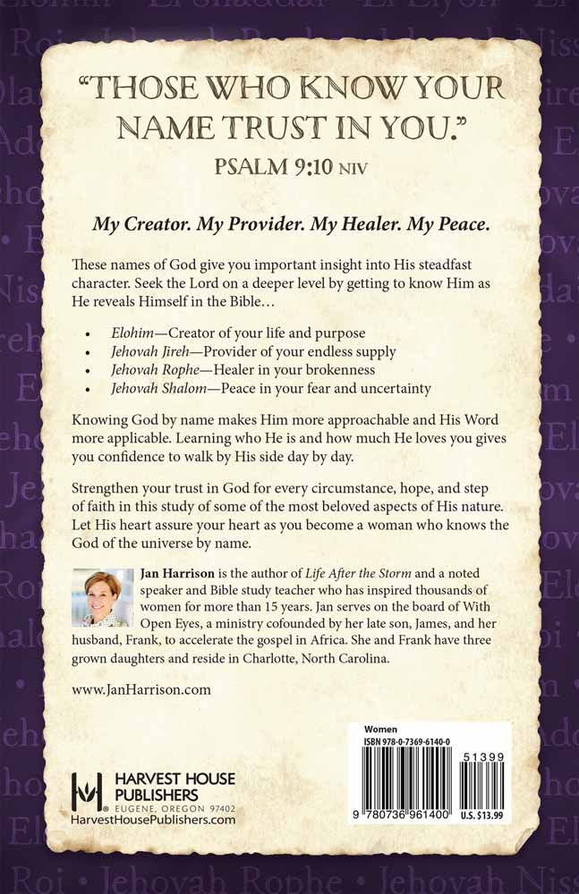 Becoming a Woman Who Knows God by Name: Protected, Encouraged, and Strengthened by His Promises - Jan Harrison